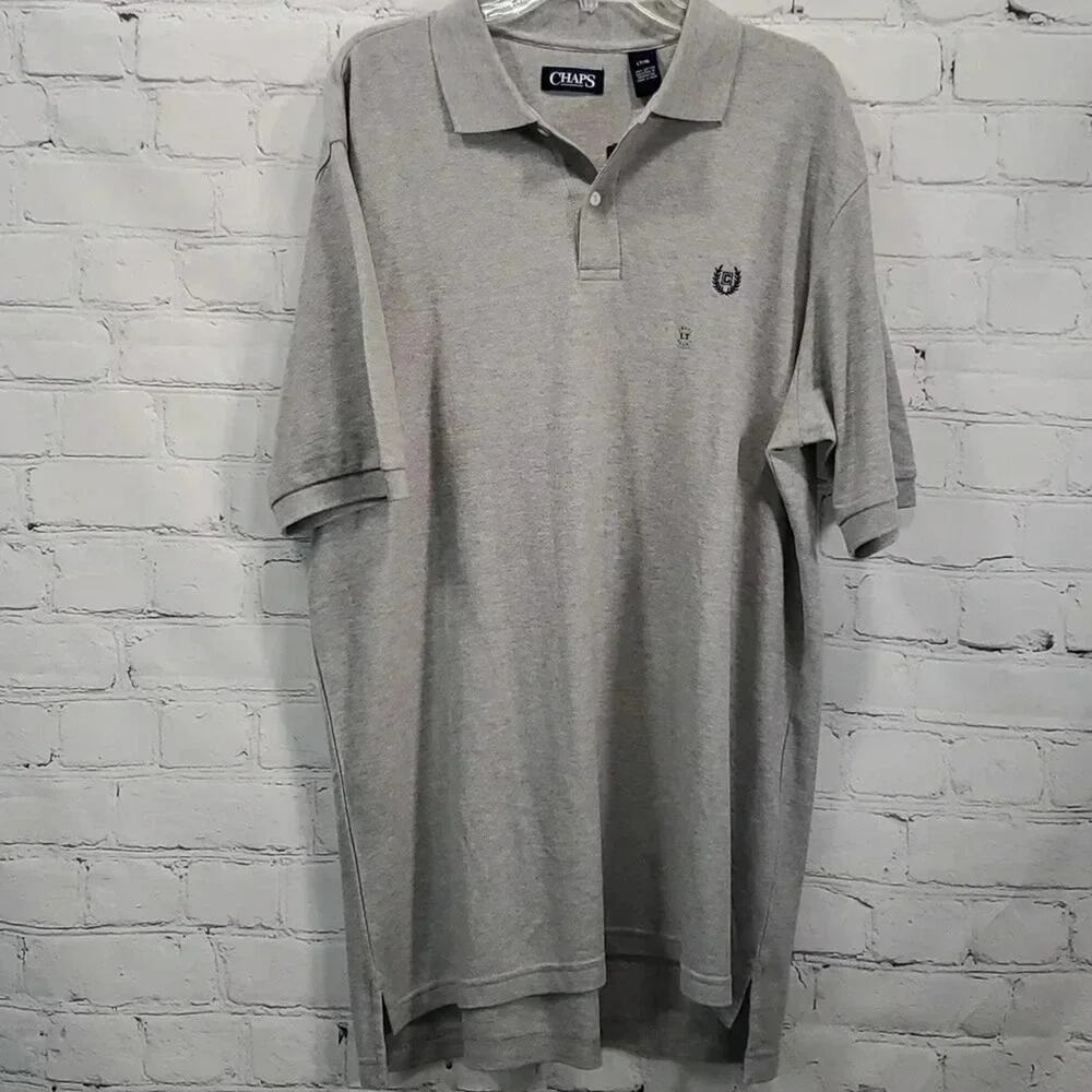 Chaps Men's Big & Tall Size LT Golf Pebble Heather Gray NWT